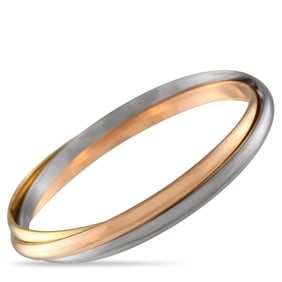 Cartier Trinity 18K Rose, Yellow and White Gold Bangle