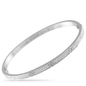 Cartier LOVE 0.95ctw Diamond and 18K White Gold Bangle