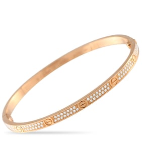 Cartier LOVE 0.95ctw Diamond and 18K Rose Gold Bangle