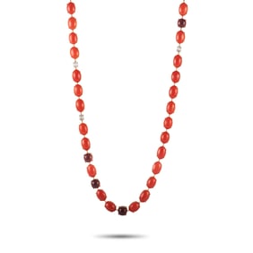 Zydo Italy 162.04ctw Coral and Tourmaline 18K Necklace