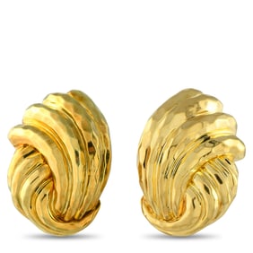 Henry Dunay 18K Yellow Gold Clip-On Earrings