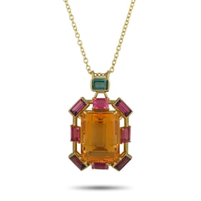Ippolita 18K Yellow Gold, Citrine, Tourmaline Necklace