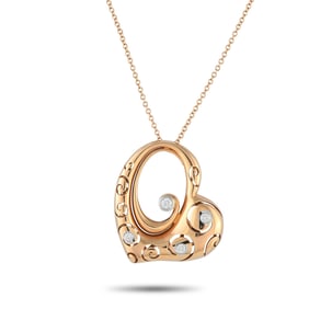 Roberto Coin 0.60ctw Diamond and 18K Heart Necklace
