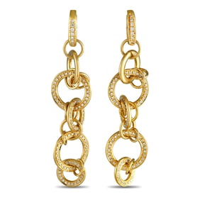 Di Modolo 1.30ctw Diamond and 18K 2.25" Earrings