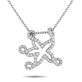 Dior 0.65ctw Diamond and 18K 16" Starfish Necklace
