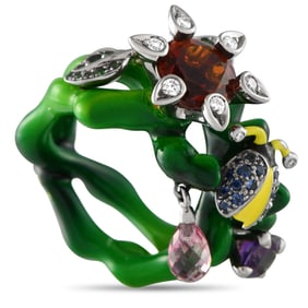 Christian Dior 18K, Diamond, and Gemstone Ring