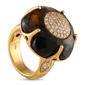 Pasquale Bruni 1.15ctw Diamond, Smoky Quartz, 18K Ring