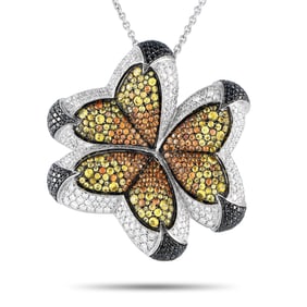 Maggioro 8.75ctw Sapphire & Diamond 18K Necklace