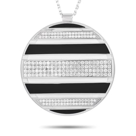 Chaumet 2.00ctw Diamond, Enamel, and 18K Necklace