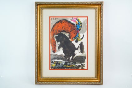 Pablo Picasso (After) Matador and Bull Print on Paper