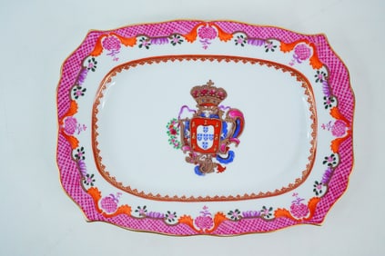 Portuguese Royal Armorial Porcelain Platter