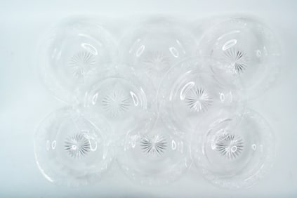 Lot of (8) Vintage Pressed Glass Dessert Bowls