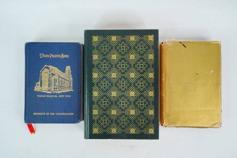 Lot of (3) Vintage and Historic Judaica Volumes: Lot of (3) Vintage and Historic Judaica Volumes - This compelling lot features three significant volumes relating to Jewish religious practice and cultural history, spanning from 1931 to 1972. Include