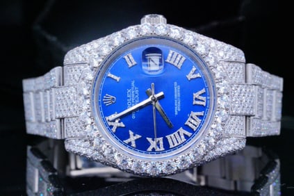 30.00ctw Lab Grown Diamond 41mm Fashion Watch
