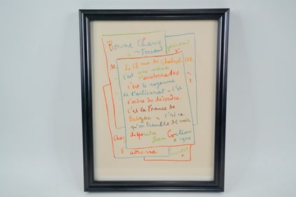 After Jean Cocteau 1972 Lithograph Published by Mourlot