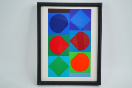 Victor Vasarely 1972 Lithograph (Published by Mourlot)