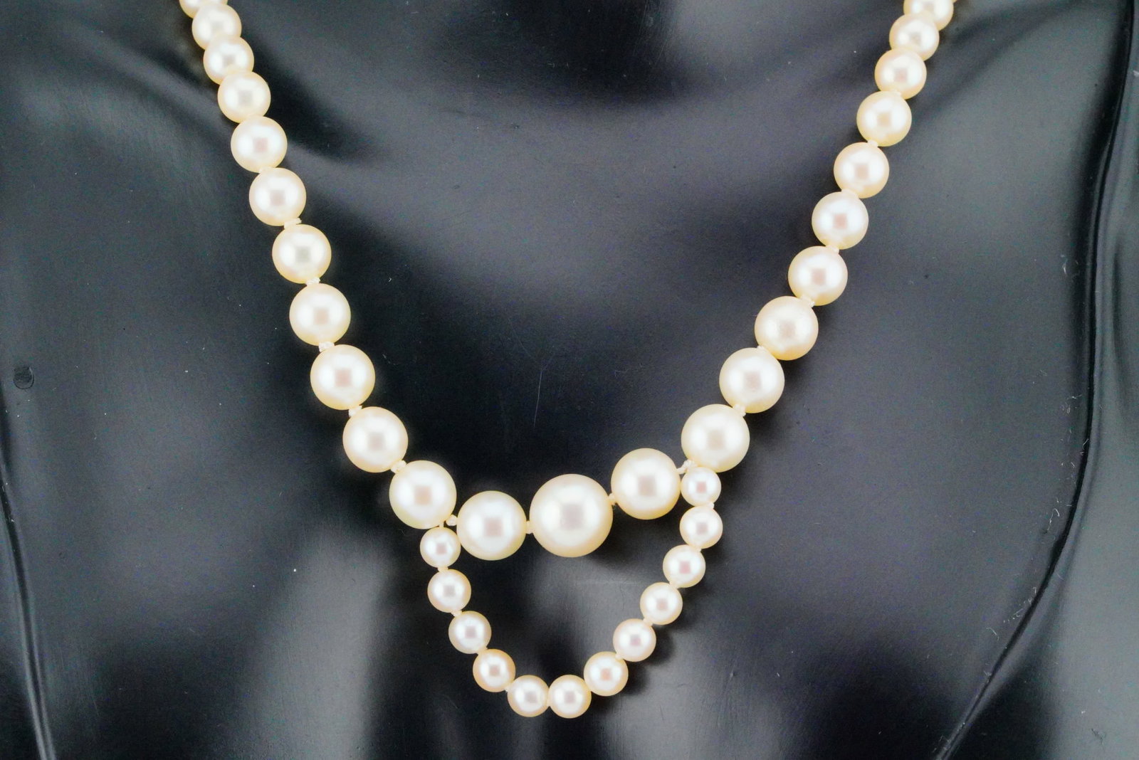 4.3mm-8.5mm Pearl 16" Necklace W/Diamond 18K Clasp (1 of 7)