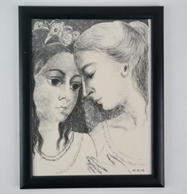 Paul Delvaux 1972 Lithograph (Published by Mourlot)