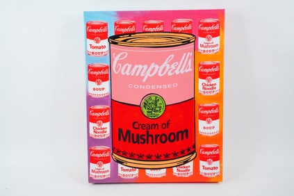 Steve Kaufman "Campbell's Soup" Mixed Media #2/100