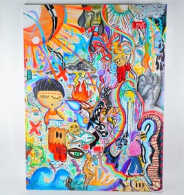 Kyle Leblanc "Dream" 2021 Acrylic and Ink on Canvas