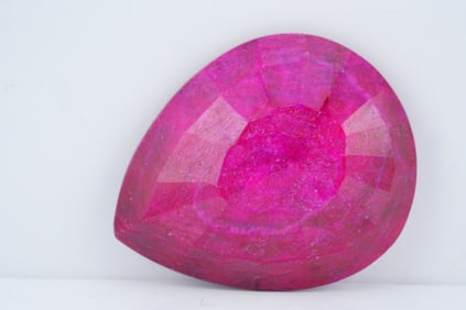 46.90ct Pear Cut Ruby