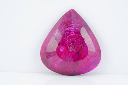 65.65ct Pear Cut Ruby