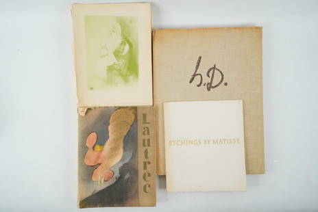 Lot of (4) Vintage Art Books-Lautrec, Matisse, Daumier: Lot of (4) Vintage Art Books-Lautrec, Matisse, and Daumier - This lot is a collection of four vintage art monographs featuring iconic masters of 19th and 20th century art. Includes: 1. Honore Daumier-