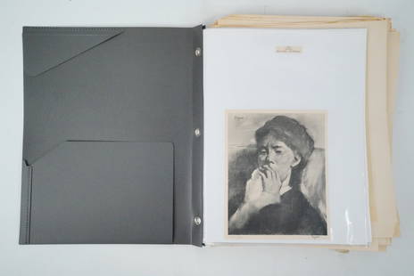 After Edgar Degas (66) Limited Edition Etchings: After Edgar Degas (French, 1834-1917) Collection of (66) Limited Edition Etchings from 1923 Book "Degas" by Julius Meier-Graefe (New York: Knopf, 1923) - A rare and remarkable collection of sixty-six