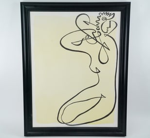 Jean Negulesco Seated Nude Serigraph W/Blindstamp
