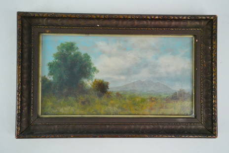 Artist Signed 19th Century Oil on Board Landscape: Artist Signed 19th Century Oil on Board Landscape Painting (Framed) - A serene 19th-century oil landscape, signed C.E. Robinson in the lower left. This finely detailed composition features a country p