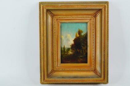 19th Century Hudson River School Style Oil on Canvas