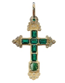 Atocha-Inspired Cross W/1.20ct 1715 Shipwreck Emerald