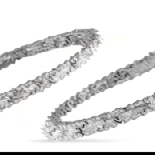 Tiffany & Co. 19.50ctw Diamond and Platinum Bracelet: Tiffany & Co. Antique 19.50ctw Diamond and Platinum Art Deco Bracelet - This antique bracelet from Tiffany & Co. showcases the bold geometry and refined elegance of the Art Deco era. It is crafted in