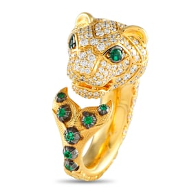 Gucci High Jewelry 2.50ctw Diamond, Tsavorite, 18K Ring