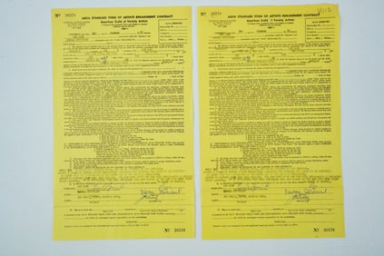 Barbra Streisand Signed October 1962 AGVA Contract