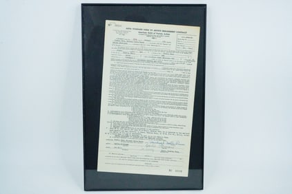Barbra Streisand Signed January 1963 AGVA Contract