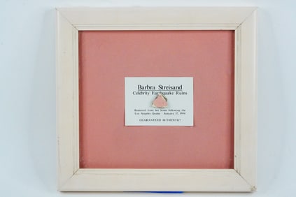 Barbra Streisand Piece of Home Earthquake Rubble