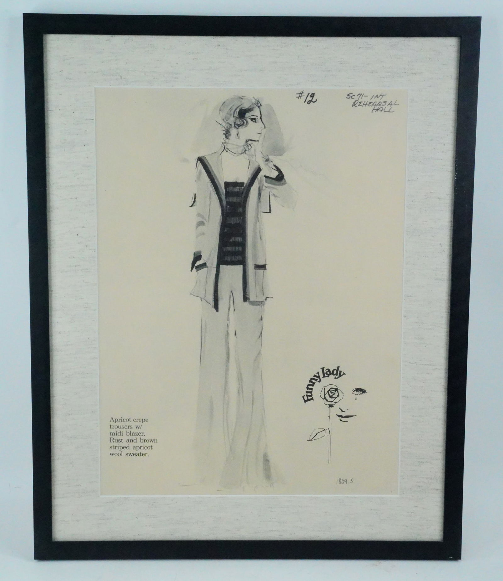 Funny Lady (1975) Costume Sketch Print (1 of 4)