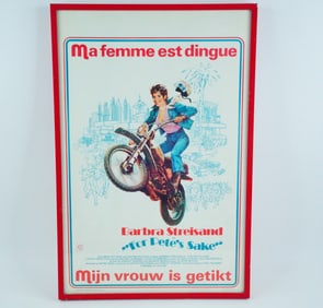 Barbra Streisand "For Pete's Sake" Belgian Film Poster