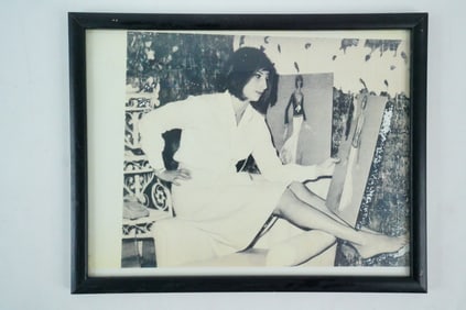 Framed Vintage B/W Barbra Streisand Photo