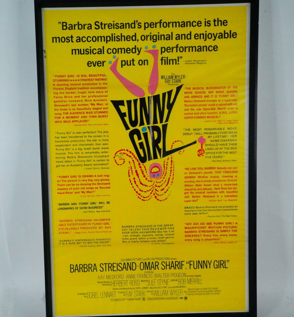 Funny Girl (1968) Vintage U.S. Poster, Framed (1 of 5)