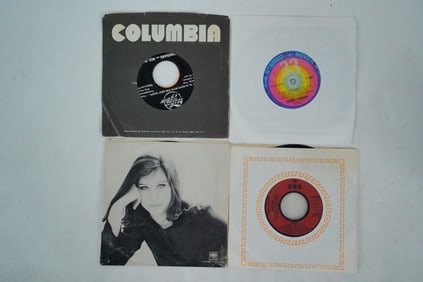 Lot of 4 Barbra Streisand 45 Vinyl Records