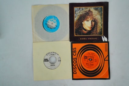 Lot of 4 Barbra Streisand 45 Vinyl Records