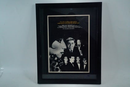 Framed Vintage Columbia Records Radio Poster