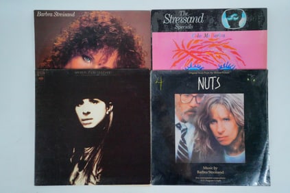 Lot of 4 Barbra Streisand Vinyl Albums/Video Discs
