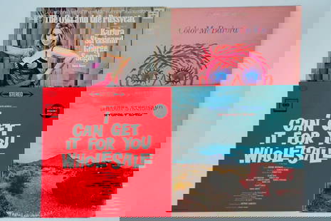 Lot of 4 Barbra Streisand Vinyl Albums: Lot of 4 Barbra Streisand Vinyl Albums - This lot features a collection of four of Barbra Streisand's most popular vinyl recordings, including I Can Get It For You Wholesale, Stoney End, Color Me Barb