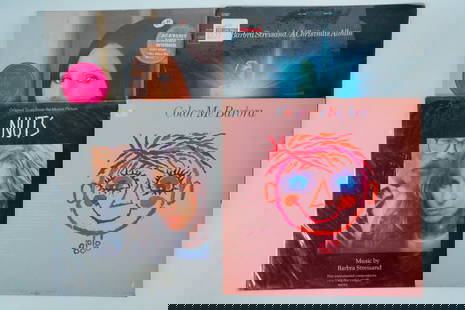 Lot of 4 Barbra Streisand Vinyl Albums: Lot of 4 Barbra Streisand Vinyl Albums - This lot features a collection of four of Barbra Streisand's most popular vinyl recordings, including The Way We Were, A Christmas Album, Nuts, and Color Me Ba