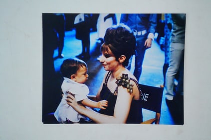 Rare Streisand and Infant Son Photograph
