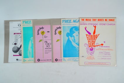 Lot of 6 Vintage Sheet Music, Barbra Streisand