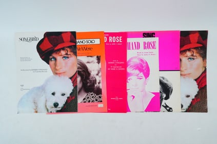 Lot of 6 Vintage Sheet Music, Barbra Streisand